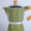 'Verde Vigor' Moka Pot | Espresso Maker 300ml (6 cups) - BrewTazza