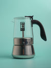 'Crystal Vision' Moka Pot | Espresso Maker 300ml (6 cups) - BrewTazza