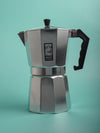 'Silver Majesty' Moka Pot | Espresso Maker 450ml (9 cups) - BrewTazza