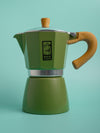 'Verde Vigor' Moka Pot | Espresso Maker 300ml (6 cups) - BrewTazza