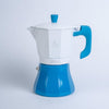 'Azure Wave' Moka Pot | Espresso Maker 300ml (6 cups) - BrewTazza