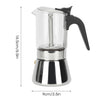 'Crystal Vision' Moka Pot | Espresso Maker 300ml (6 cups) - BrewTazza